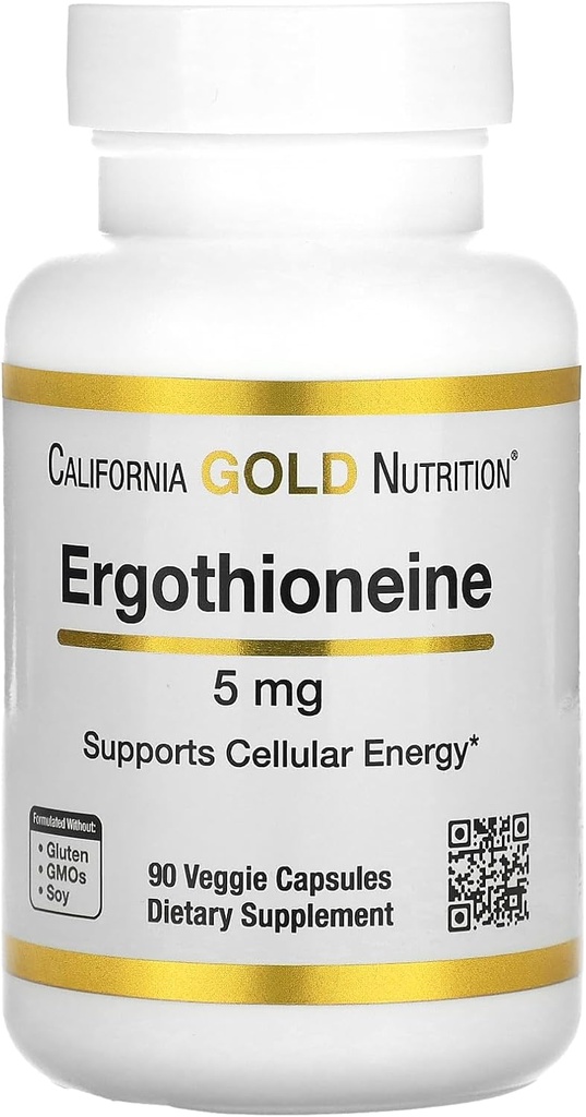 California Gold Nutrition Ergothioneine, 5 mg, 90 Veggie Capsules