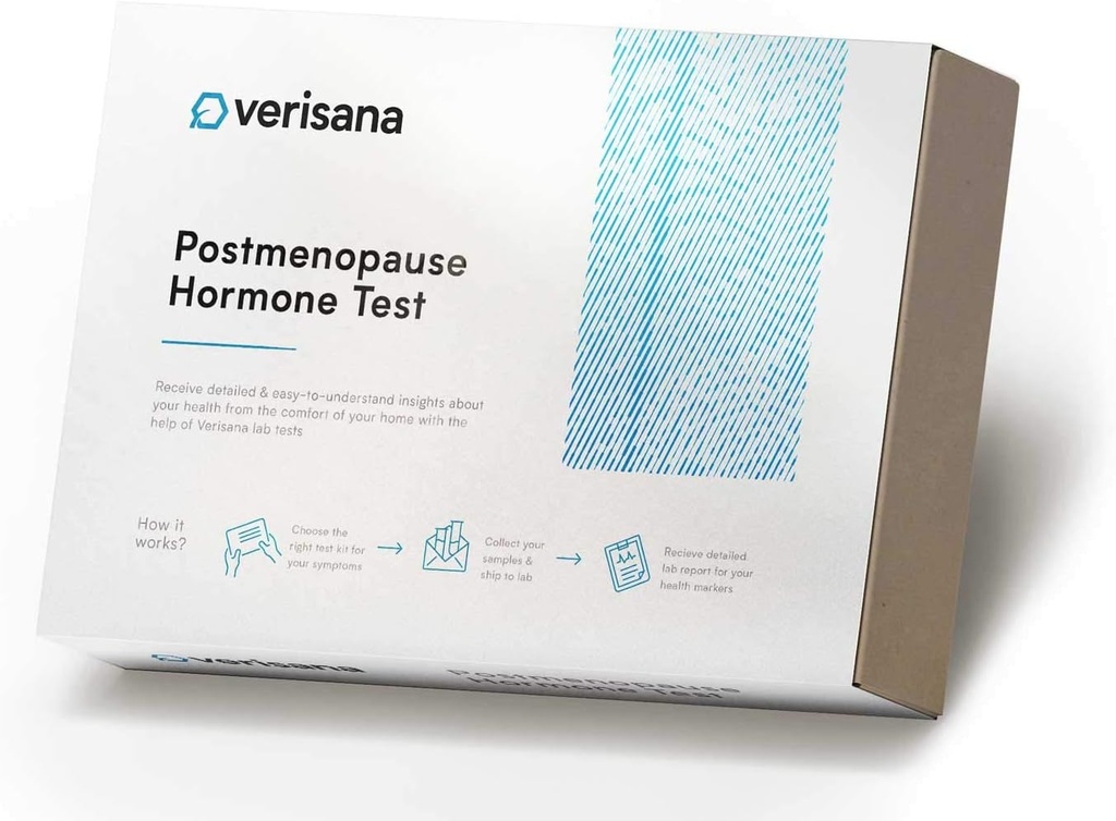 Postmenopause Testa - Estradiol eta Progesterone Neurriak - Etxeko Saliva Hormona Proba erraza - CLIA-Certified Lab - Verisana Lab