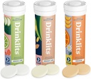 Drikkelys Daglig Hydration Variasjon Pack (3) Tube Bundle | Ginger-Lime + sitron-Lime + oransje | Electrolyte Tabletter – 0g sukker – stor smak | 30 serveringer - 10 tabletter per tube