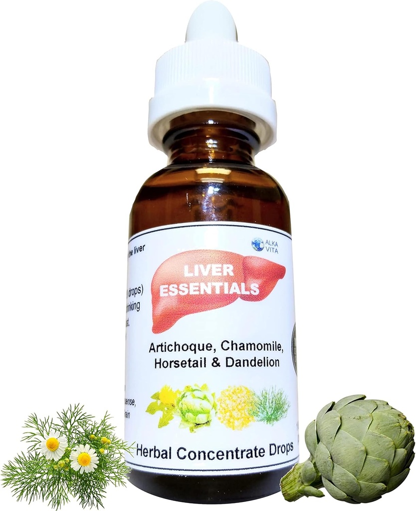 Liver Support Cleanse Fatty Liver Purifier Detox Concentrate Drops Pure Organic Artichoke Dandelion Chamomile & Horsetail