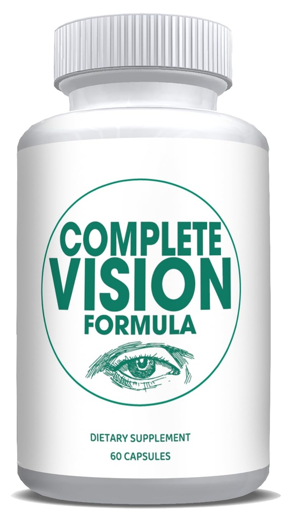 Pure Eye Health Vitamin & Mineral Supplements for Adults | #1 Complete Research Vision Formula w/Bilberry, Lutein, Zeaxanthin, Lycopene, Resveratrol | Supports Eye Strain, Dry Eyes 60 Capsules