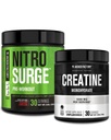 Jacked Factory NITROSURGE Pre Workout Supplement (Cherry Limeade) Creatine Monohydrate Powder (150g) for Muscle Growth, Increased Strength, Enhanced Energy