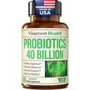 Probiotics for Women & Men with Prebiotics - 40 Billion CFU for Digestive Health, Gut Health & Immune Support Supplement - Lactobacillus Acidophilus - Vegetarian, Soy & Dairy Free