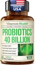 Probiotika pro ženy a muže s prebiotikou - 40 miliard CFU Probiotika pro stravitelné zdraví, Gut Health & Immunication Supplementary - Lactobacillus Acidophilus Probiotic - Vegetariánské, Soy & Dairy Free