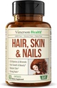 Biotin Hair, Skin " Nails Vitamins for Women " Includes Vitamin C to Support Collagen. ملحقات للشعر القوي، نمو سكين الراشد. Biotin & Folate supplement for Women. 60 Capsules