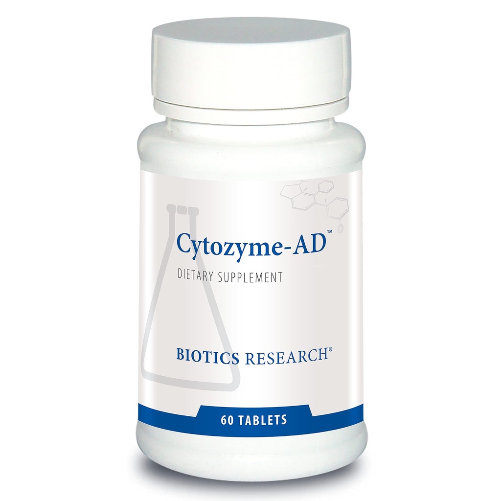 BIOTICS RESEARCH Cytozyme-AD - Adrenal Support Supplement, Promotes HPA Axis Balance, Healthy Stress Response and Calm Energy, SOD and Catalase Antioxidant Enzymes, Gluten and Dairy Free, 60 Tablets