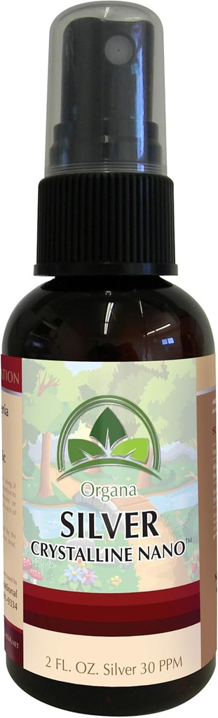 Organa Crystalline Nano Colloidal Silver Spray - 30 PPM - 2 Unnce Spray Flasche