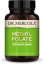 Dr. Mercola Methyl Folate - Supports Detoxification & Cellular Health - 5-MTHF Folate - Biodisponibile Formula - 5 mg - 30 capsule