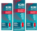 Kori Krill オイルオメガ 3 の補足、優秀な吸収および魚油、1200mg の Softgels、30 の Softgels、EPA 及び DHA (パッキング 3)