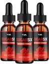 (3 Pack) SugarSix Drop Zdravý vitamin Support Supplementary - Cukr šest Pokročilá Formule, Cukr šest 24 hodin Liquid, SugarSix energie a extra Recenze síly, 3 Měsíce Dodávka