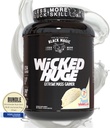 Worldwide Nutrition Bundle Kompatibel med Black Magic Wicked Kæmpe - Mass Gainer Fransk Vanilla Flavor for Muscle Support and Recovery, 7.24 LBS Protein Powder Supplement med Keychain