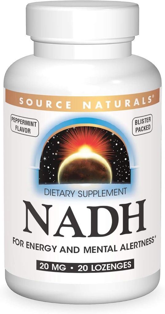 Fonte Natural NADH 20mg, Impulsar a enerxía e a alerta mental*
