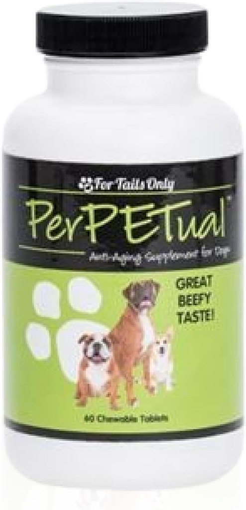 Youngevity Perpetual™ - Maximum Strength Anti-Aging Dog Bone & Joint Support - with Glucosamine, Choline, MSM, Milk Thistle, Calcium, Turmeric & More - 60 Chewable Tablets