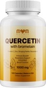 Advanced Quercetin mit Bromelain - 120 Kapseln mit Elderberry, Sting Nettle, Resveratrol, Zink, Vitamin C & D - Made in USA
