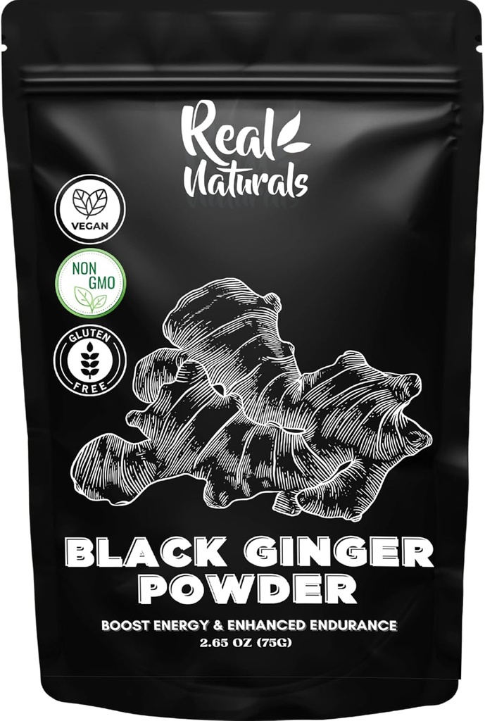 Black Ginger Powder (2.64 Oz) kaempferia parviflora od Real Naturals. Podporovat energetiku & Staminu