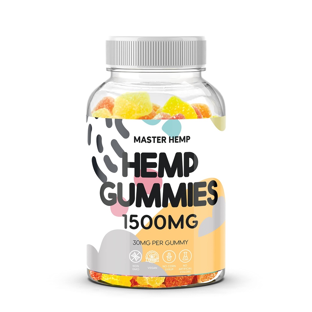 Organic Hemp Gummies Natural Pure Hemp Oil Extract - L-Theanine Sea Moss Vitamin B2 Brains Extra Strength High Potency ed Edible Vegan Nature's Leaf Made in USA