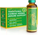 Herbal Immune Support & Adaptogen Drink - 6 Vials (40ml) | 30 Years of Herbal Wellness for Vitality, Energy & Digestive Health - Licorice Root, Astragalus, Hedyotis, Reishi Mushroom Extract
