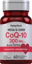 CoQ10 300mg | 60 Softgels | with Black Pepper | Coq10 Coenzyme Supplement | Mega Q-Sorb | Enhanced Absorption | Non-GMO, Gluten Free | By Piping Rock