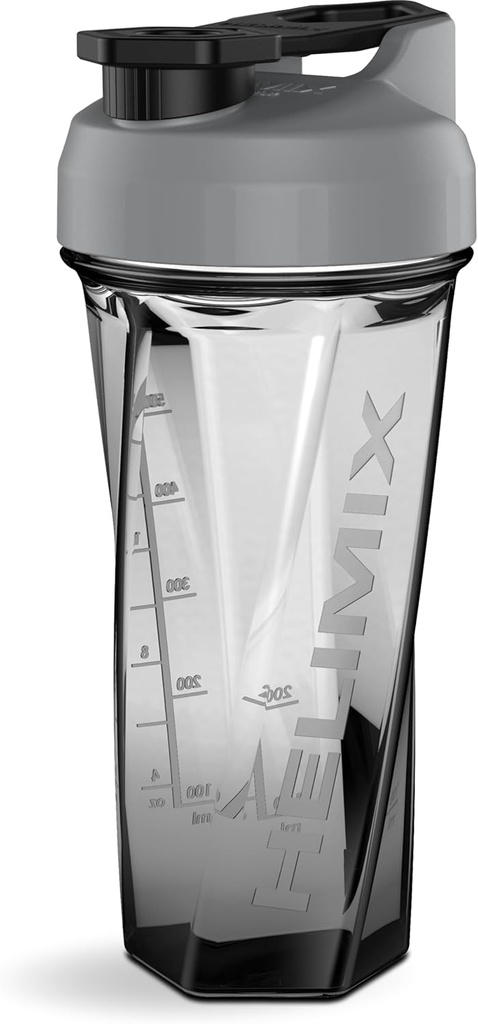 HELIMIX 2.0 Vortex Blender Shaker Bottle Holds upto 28oz | No Blending Ball or Whisk | USA Made | Portable Pre Workout Whey Protein Drink Shaker Cup | Mixes Cocktail Smoothies Shakes | Top Rack Safe
