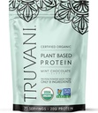 Truvani Vegan Pea Protein Powder | 20g Landareetan oinarritutako proteina organikoa | Keto | Gluten eta Dairy Free | Carb baxua | Azukrea gehitu gabe | Mint Chocolate | 20 zerbitzari |