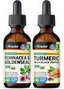 Echinacea Goldenflood Tincture 2 Fl. Oz. & Turmeric Tincture 2 Fl. Oz.