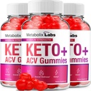 (3 Pack) Метаболизни лаборатории Кето ACV Gumies - Advanced Formula Metformex Keto Plus Управление на теглото ACV Gummies Apple Cider Vinegar Men (180 Gumies)