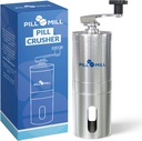 Pill Mill Pill Crusher - Crushes Multiple Tablets to a Fine Powder - Metal Pill Grinder - Tablet Pulverizer Bidaiarako egokia - Feeding Tube eta Pets