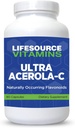 LifeSource Vitaminlər - Ultra Acerola-C - Acerola Berry Toz 1500 mq - 90 Kapsül - 500 mq