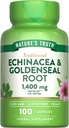 Nature's Truth Echinacea Goldenseal Kapseln | 1400mg | 100 Count | Vegan, Non-GMO & Gluten Kostenlose Ergänzung | Kräuter-Unterstützung Complex
