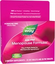 Natura's Way AM/PM Menopause Suplimente pentru femei, Hot Flash Relief*, Night Sweats*, Restful Sleep*, Mood Swings*, Hormone-Free Forms with Black Cohosh, Theanine, Valerian, 60 Tablets