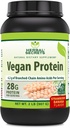 Herbal Secrets Vegan Protein ) 28 Grams Protein ) 23 Servings | 6.2 Grams BCAA supplement ) Made in USA (2 Lb, Strawberry Banana)