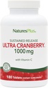 Natures Plus Ultra Cranberry 1000, Setrvalá verze - 1000 mg - Přírodní Cranberry s vitaminem C - Promotes Urinary Tract Health - 180 Vegetariánských tablet (90 Služeb)