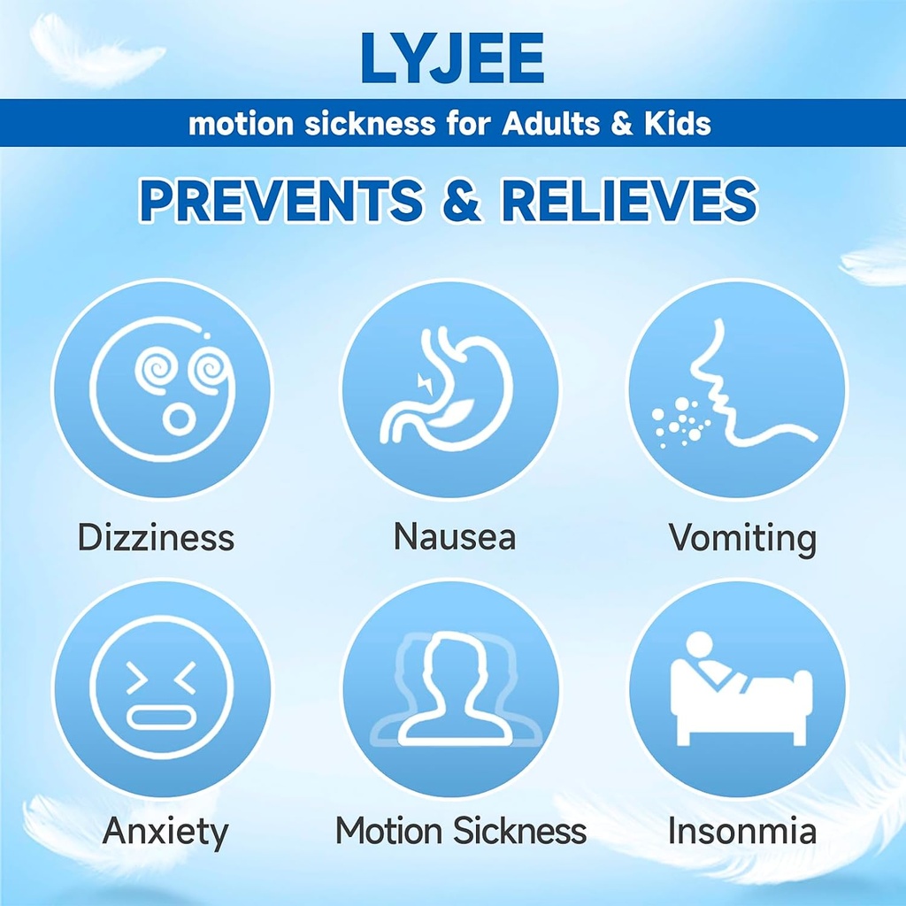 LYJEE Motion Bande di Malattia Anti Nausea Wristband per adulti e bambini Mattina Rilievo di Malattia per donne incinte Rilievo Nausea per auto, Mare, Air Sickness (verde)