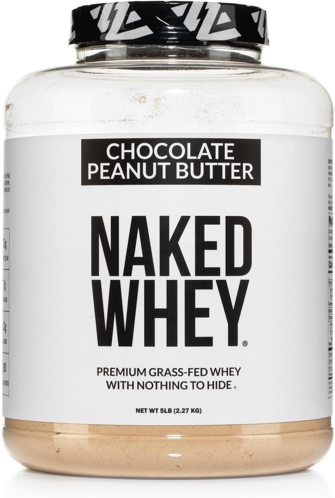 Whey Chocolate Peanut Butter Grass Fed Whey Protein Powder, No GMO, No Soy, and Gluten Free, Ajuda Crescimento e Recuperação - 52 Servings