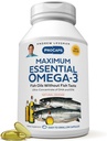 ANDREW LESSMAN máxima essencial Omega-3 laranja - 60 Softgels - ultra-puro, alta potência Omega-3 Óleos. Alta DHA, sem problemas estomacais, sem contaminantes, sem mercúrio. Pequeno fácil de engolir Softgels