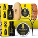 Beard Club Beard Kit for Men - Grooming & Care Kit - Cedar & Sandalwood Oil, Sandalwood Balm, Boar Bristle Brush, Comb, Trimming Scissors - Dad Gift Set