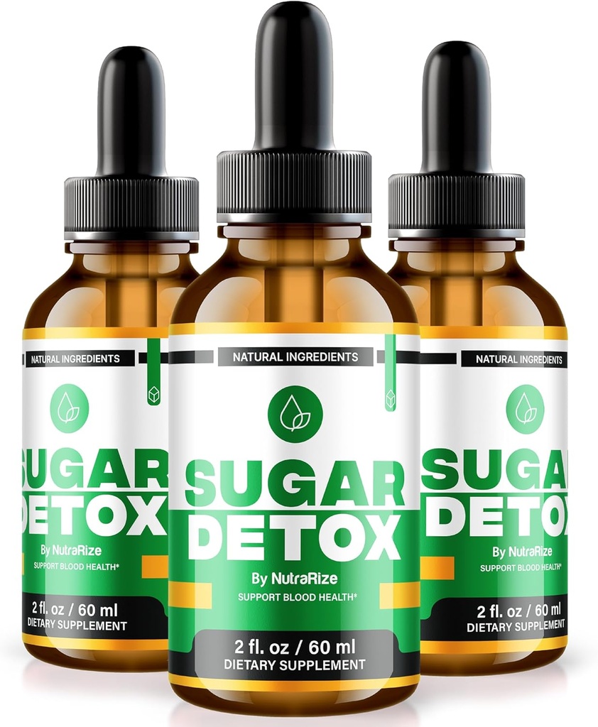 NutraRize (3 csomag) Sugar Detox Drops, SugarDetox Drops, 21- nap Sugar Detox Challenge, All- Natural Liquid Cleanse for Beginners, Premium Blood Formula Gotas Vélemények (90 Servings)