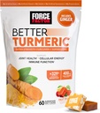 FORCE FACTOR Lepszy suplement Turmeric 400mg z Black Pepper & Ginger, Superior Absorption, jak gumki turmerowe, Splash owoców, 60 Turmeric Chews