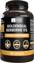 PURE POREKLA SESTAVINE Goldenseal Berberine No Magnezij ali riž polnila, vedno čista, Lab preveri (365 Count)