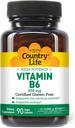 Vita di campagna Vitamina B-6, Alta potenza, Supporta l'energia e il sistema nervoso, 200 mg, 90 capsule vegane, certificata senza glutine, Vegan certificato, Cert...