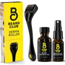 The Beard Club Derma Roller, Growth Oil & Cleansing Spray for Face, Body and Scalp - Microneedling for Men and Women With 540 Titanium Microneedles