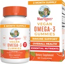 MaryRuth Organics Vegan Omega 3 Gummie pro dospělé 124; 2 Měsíční dodávky 124; Supplement bez cukru s vitaminem C 124; Flaxseed Oil Imunity Support 124; Celkově Wellness 124; No Fish Chuť 124; 60 Počet