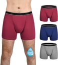 TIICHOO lenjerie de corp pentru barbati Bumbac Boxer pantaloni 100ml Absorbenta Mens Lenjerie de corp leacproof