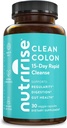 NutriRise 15 Day Quick Colon Cleanse for Gut Health - 변비, 일반 및 Bloating, 설탕 및 글루텐 무료를위한 Probiotics & Fiber와 소화 지원