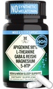 Natural Sleep Aid Supplement for Adults Without Melatonin - Non-Habit Forming Herbal Sleep - GABA, L-Theanine, Reishi Mushroom, Apigenin, Magnesium Glycinate, 5-HTP - 90 Vegan Capsules