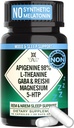 Natural Sleep Aid Supplement for Adults Without Melatonin - Non-Habit Forming Herbal Sleep - GABA, L-Theanine, Reishi Mushroom, Apigenin, Magnesium Glycinate, 5-HTP - 90 Vegan Capsules