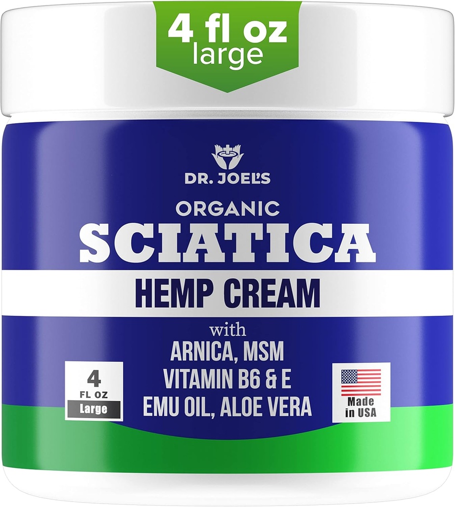 Sciatica Cream - Premium Sciatica Cream - Schnelle Absorption & Maximum Relief - 4 Unze Großes Wertpaket - Made in USA