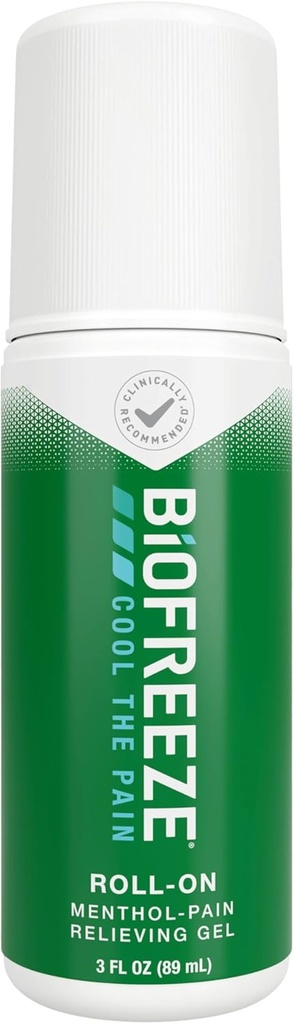 Biofreeze Pain Relief Gel, Arthritis Pain Reliver, Knee & Lower Back Pain הקלה, Sore השרירים הקלה, כאבי צוואר הקלה, Pharmacist המומלצת, FSA Eligible, 3 FL OZ Biofreeze Menthol Gel