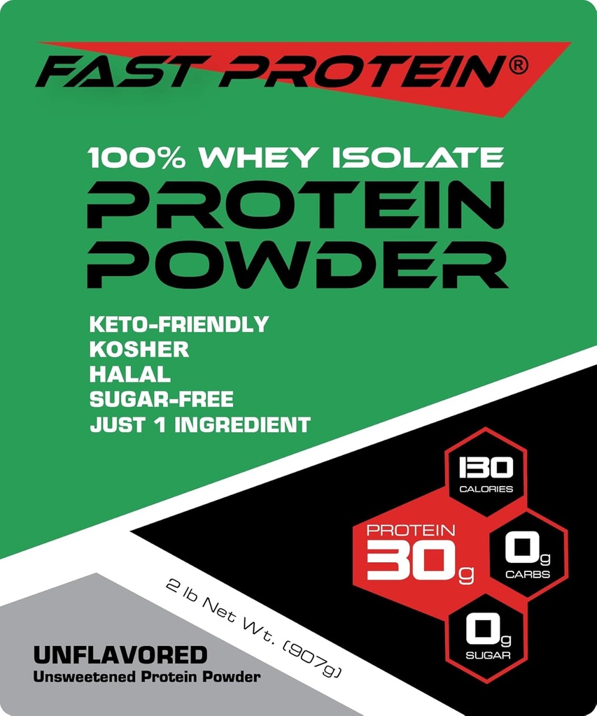 Whey Izolat Pulbere de proteine Nearomat - 30g Pulbere de proteine - Kosher, Halal, Keto, Eticheta curata, Proteina rapida - 2LB 30 Serviri