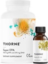 THORNE - Super EPA (90 Gelcaps) & Vitamin D + K2 (1 Oz) Bundle - Supports Bone Health, Muscle Structure & Joint Health - Gluten, Dairy & Soy-Free